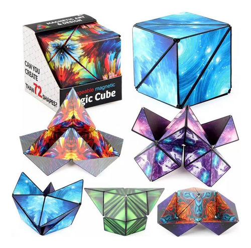 Cubo mágico magnético cambiable geométrico 3D de Rubik