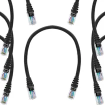 Comprar Combo 10 Patch Cord Cat6 Patch Panel 30 Centímetros Preto
