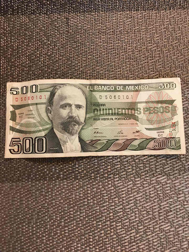 Billete Antiguo $500 Madero 1984