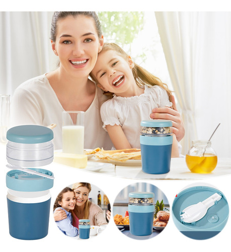 Taza De Viaje Con Tapa De Cuchara, Taza De Desayuno Sellada
