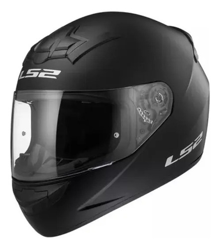 Casco Ls2 Rookie Spoiler Ff352 Matt Black Solid Antrax Motos