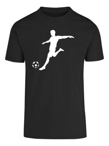 Playera Hombre Futbol Jugador Silueta - Casual Futbol