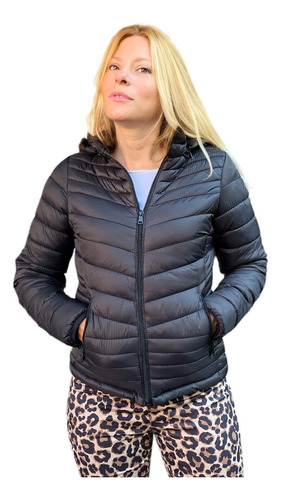 Campera Entallada Corta Mujer Inflable Importada Way Voo