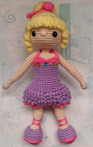 Muñeca Tejida En Crochet Bailarina 