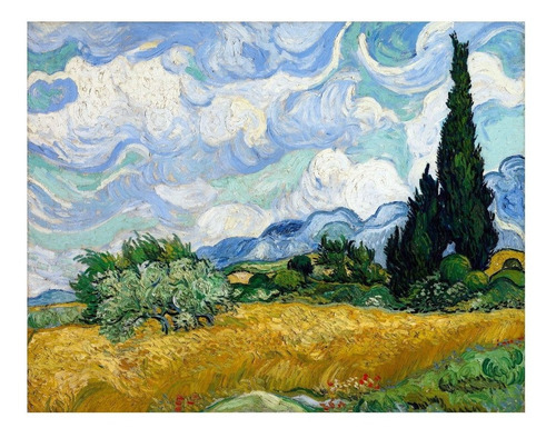 Cuadro Canvas Campo De Trigo Con Cipreses Van Gogh 71x90 Myc