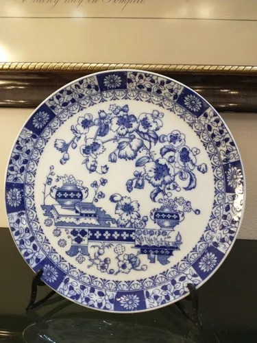 Antiguo Plato De Porcelana Tsuji Old Blue