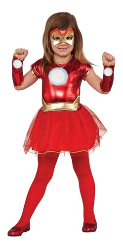 Disfraz Talla Large Para Niña De Irongirl Halloween