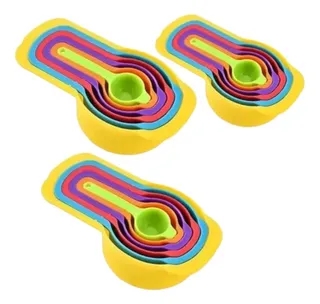 Paquete 3pz Tazas Cucharas Medidoras Cocina Reposteria Nutri