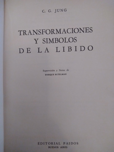 Transformaciones Y Simbolos De La Libido - Jung (Usado)
