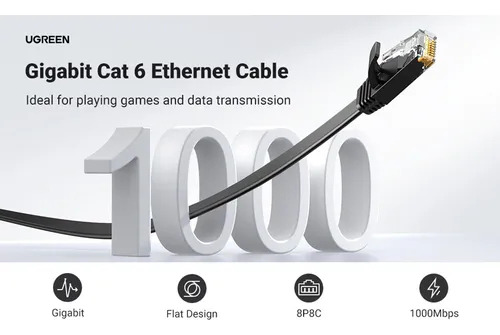 Cable Cat6 De Red Ethernet Plano 1 Metro 50173