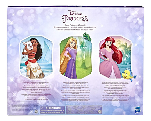 Hasbro Princesas Disney - Moana, Rapunzel Y Ariel 3 - Pack