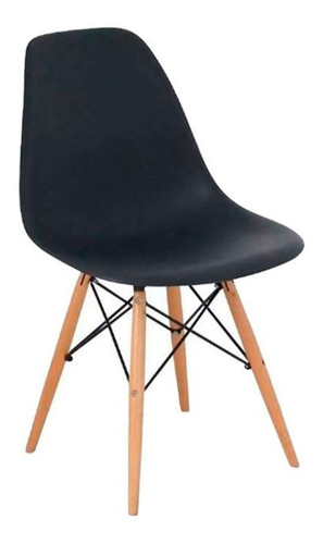 Silla Eames Diseño Moderno Patas Madera Cocina Comedor