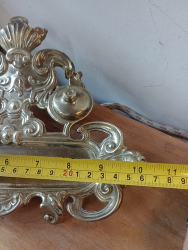 Tintero Escritorio Cortapapeles Antiguo Bronce (Usado)