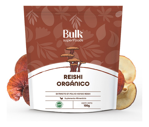 Extracto De Hongo Reishi Orgánico En Polvo 100g Adaptógeno Sabor Hongo Reishi En Polvo