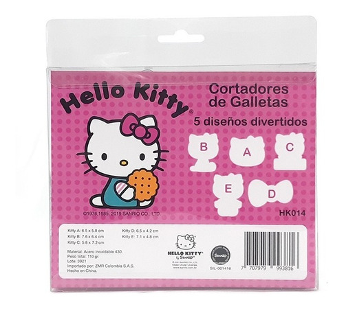 Imagen 4 de 8 de Cortadores De Galletas Hello Kitty Hk014