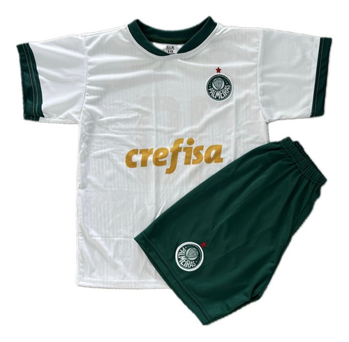 Kit Conjunto Infantil Do Palmeiras Branco Do 06 Ao 14 