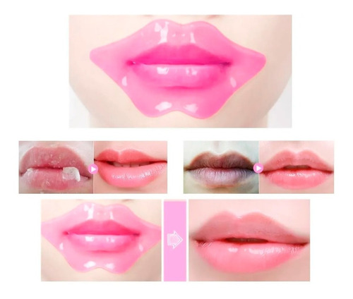 Parches Para Labios Colágeno Fresa 10pz Hidratación Full