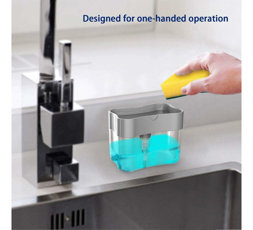 Dispensador De Jabón Para Platos Con Soporte Para Esponjas (
