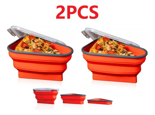Pote Retrátil Triangular Reutilizável Para Embalagem Pizz 2
