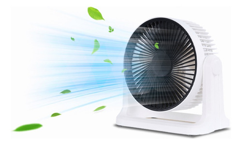 Ventilador De Escritorio Portátil Con 5 Aspas De Plástico 20.32 Cm 6w Blanco/negro Negro Plástico Pp 5