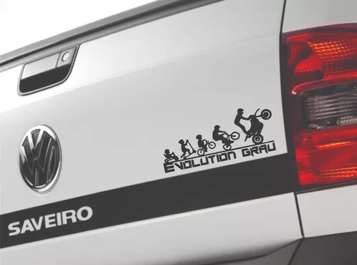 Adesivo Evolução do Grau Moto Carro Corte Evolution Empinar Raspar