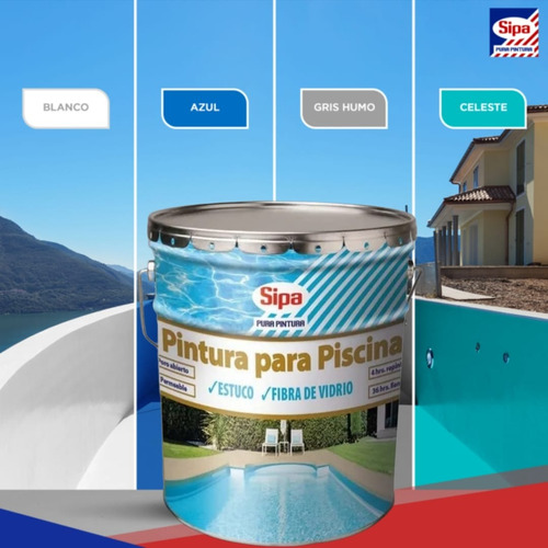 Pintura Para Piscina Hormigón Y Fibra Sipa Gris Humo 4gl