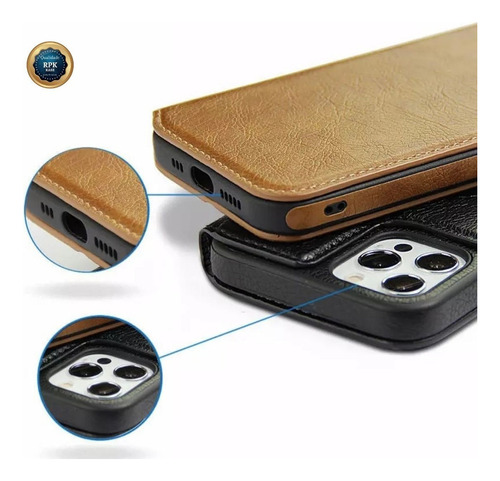 Small Size Funda For iPhone 13 Pro Max Modelo Billetera Tarjetero.