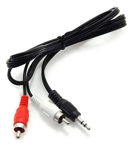 Cable Audio Estéreo 2 Rca A Miniplug 3.5 Largo 1.8m Pc A Tv