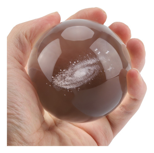 Esfera De Cristal Transparente De 8 Cm, Galaxias Transparent