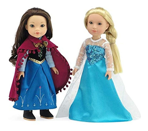 14 Pulgadas Ropa De Muñeca |princesa Elsa Y Anna Frozen