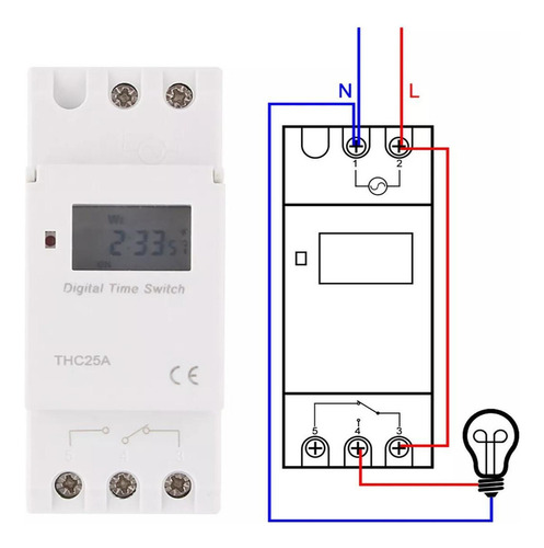 Interruptor Digital De 25 A, Programable, 16 Encendido/8 Apa
