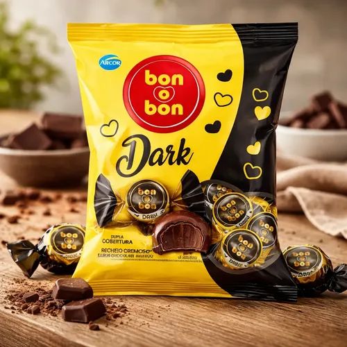 Bombom Arcor Bon O Bon Sabor Amargo - Dark 750g | MercadoLivre