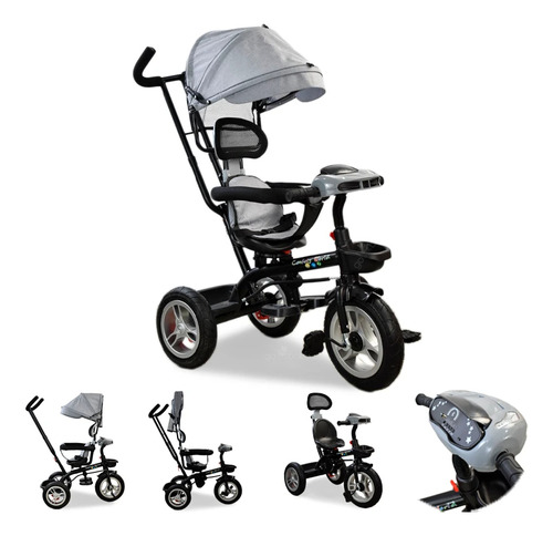 Triciclo Confetyworld Multifuncional 360 T19 Gris