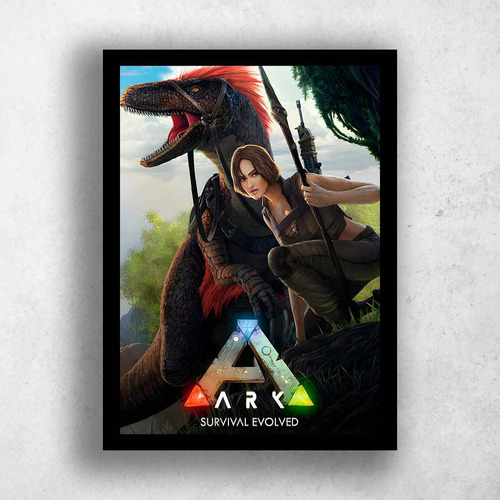 Quadros Decorativos Game Ark Survival Evolved Ark Survival Evolved 10 Preto