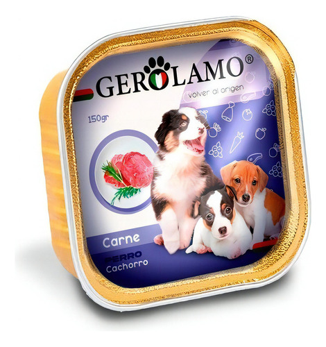 Gerolamo Pate Perro Cachorro Carne 300gr (alimento Húmedo)