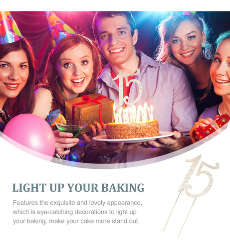 15 Adornos Para Tartas Para Fiesta De 15 Cumpleaños O Aniver
