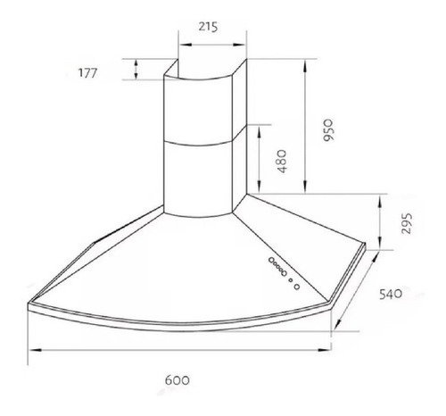 Imagen 6 de 9 de Campanas Extractoras Tst Lanin 60cm Acero Inox Purificador
