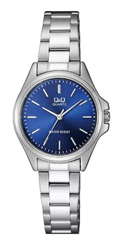 Reloj Q&q Analógico Acero Inoxidable Esfera Azul Qa07j202y  