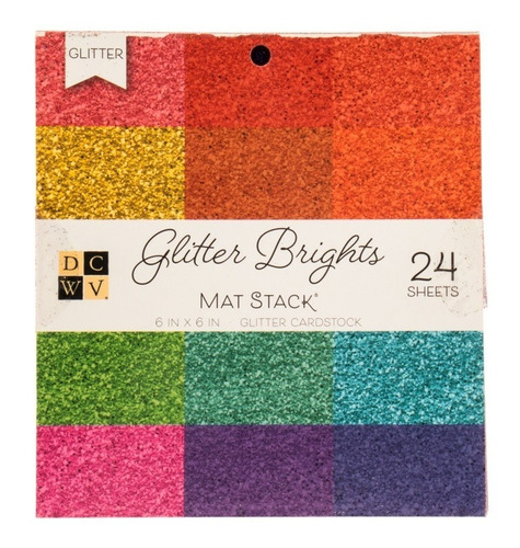 Block Glitter Brights Pequeno 6 X6  (24 Hojas) Ps-006-00117