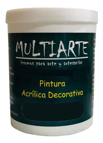 Pintura Acrílica Multiarte Al Agua Color Blanco 1 Litro 