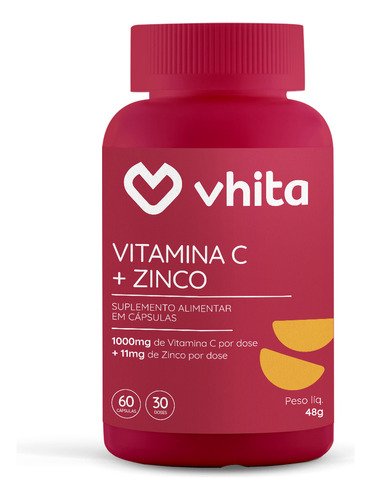 Vitamina C 1000 mg  60 comprimidos  Vitamina C Vhita