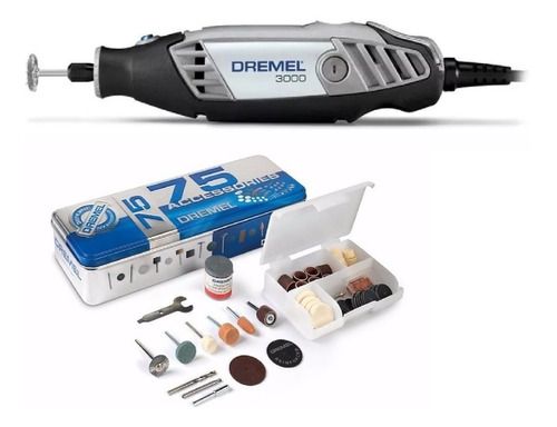 Minitorno Dremel 130w Serie 3000 Torno + Lata 75 Accesorios 