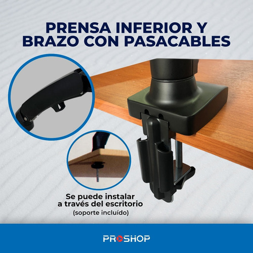 Imagen 3 de 10 de Soporte Brazo Hidraulico Monitor 13 A 29 Escritorio Led Tv