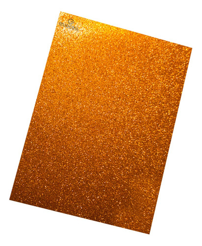 Plancha Goma Eva Glitter 40x60 Cm Color Naranja