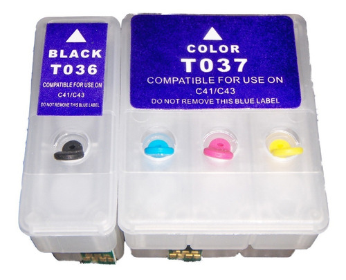 C42 T036 / T037 Epson Cartuchos Rellenables Con Chip Reset