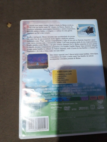 Dvd Mulan 1,2 A Bela E A Fera+dama E O Vagabundo Disney D31