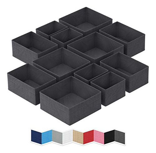 Caja Organizadora De Ropa Interior Plegable Gris 12 Pzas