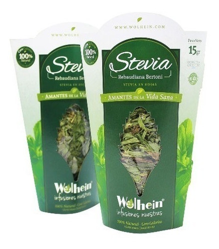 Imagen 3 de 4 de Hojas De Stevia X15grs. Wolhein Infusiones Nuestras.