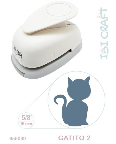 Sacabocado Troquelador  1.6 Cm Forma Gato Fig 1