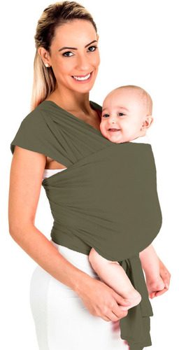 Baby Sling Mamãe Canguru Malha 100% Algodão Cor Chumbo